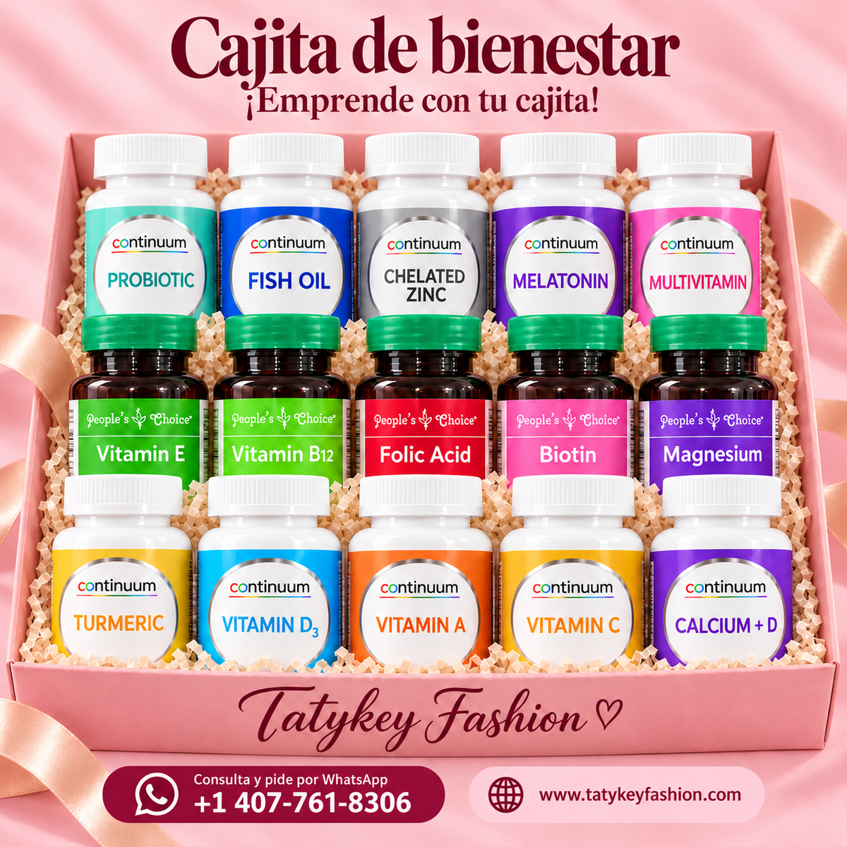 Cajita de bienestar de Tatykey Fashion — vitaminas y suplementos