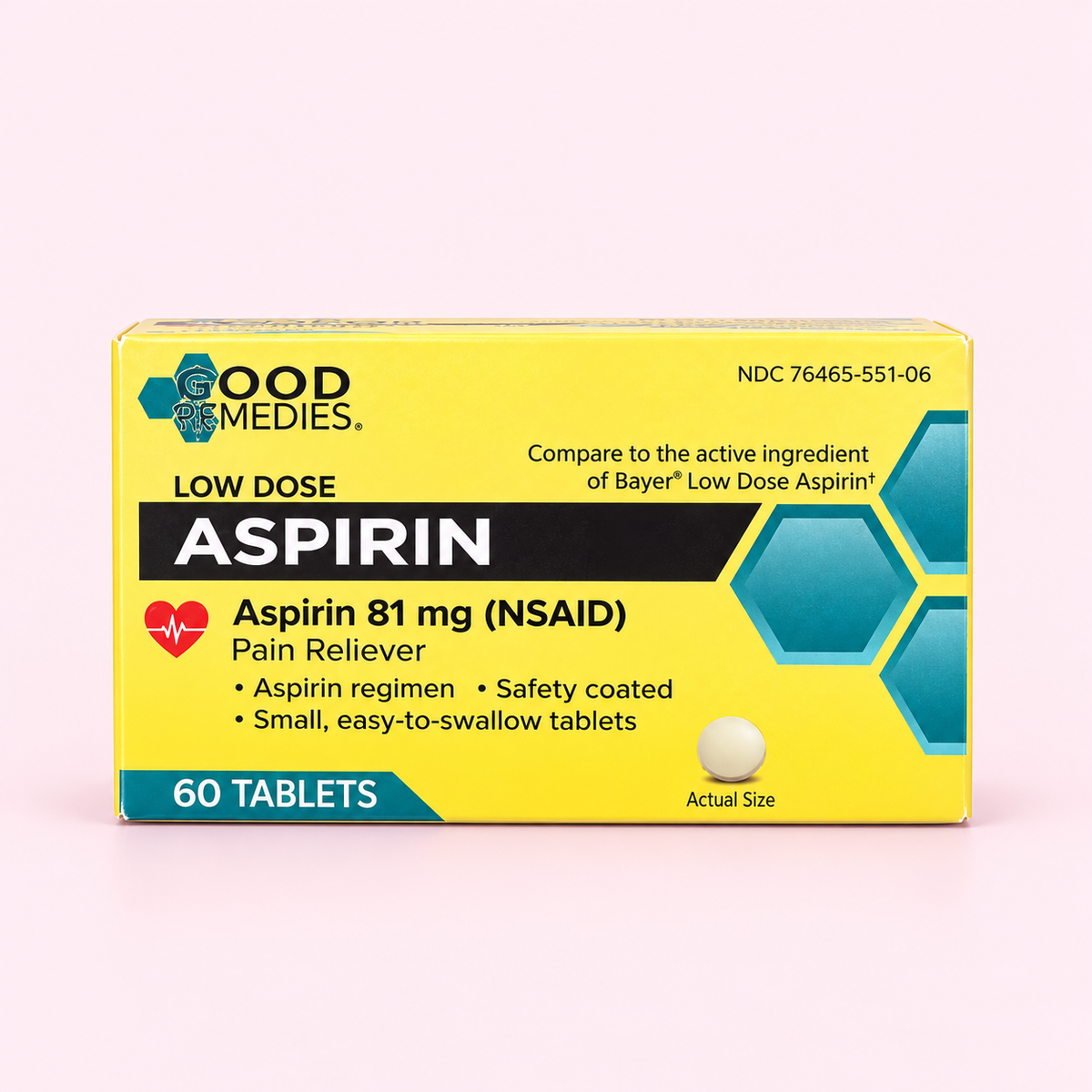 Aspirina Good Remedies 81 mg — 60 tabletas
