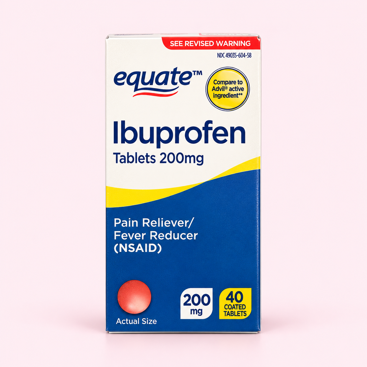 Ibuprofeno Equate 200 mg — 40 tabletas