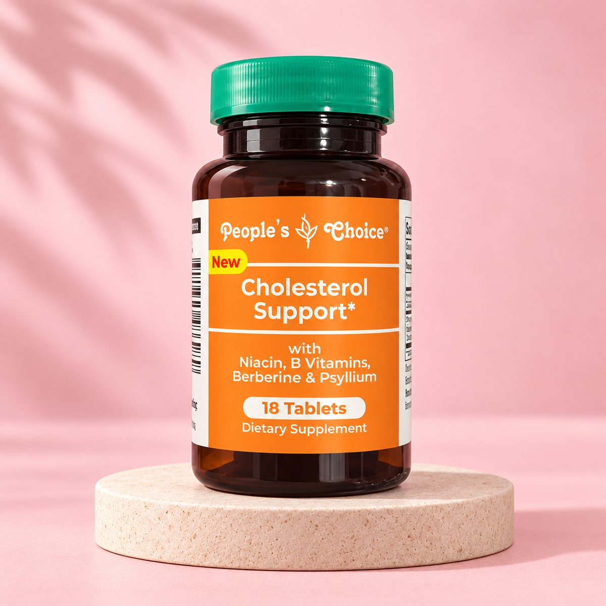 Suplemento de apoyo al colesterol People’s Choice — 18 tabletas
