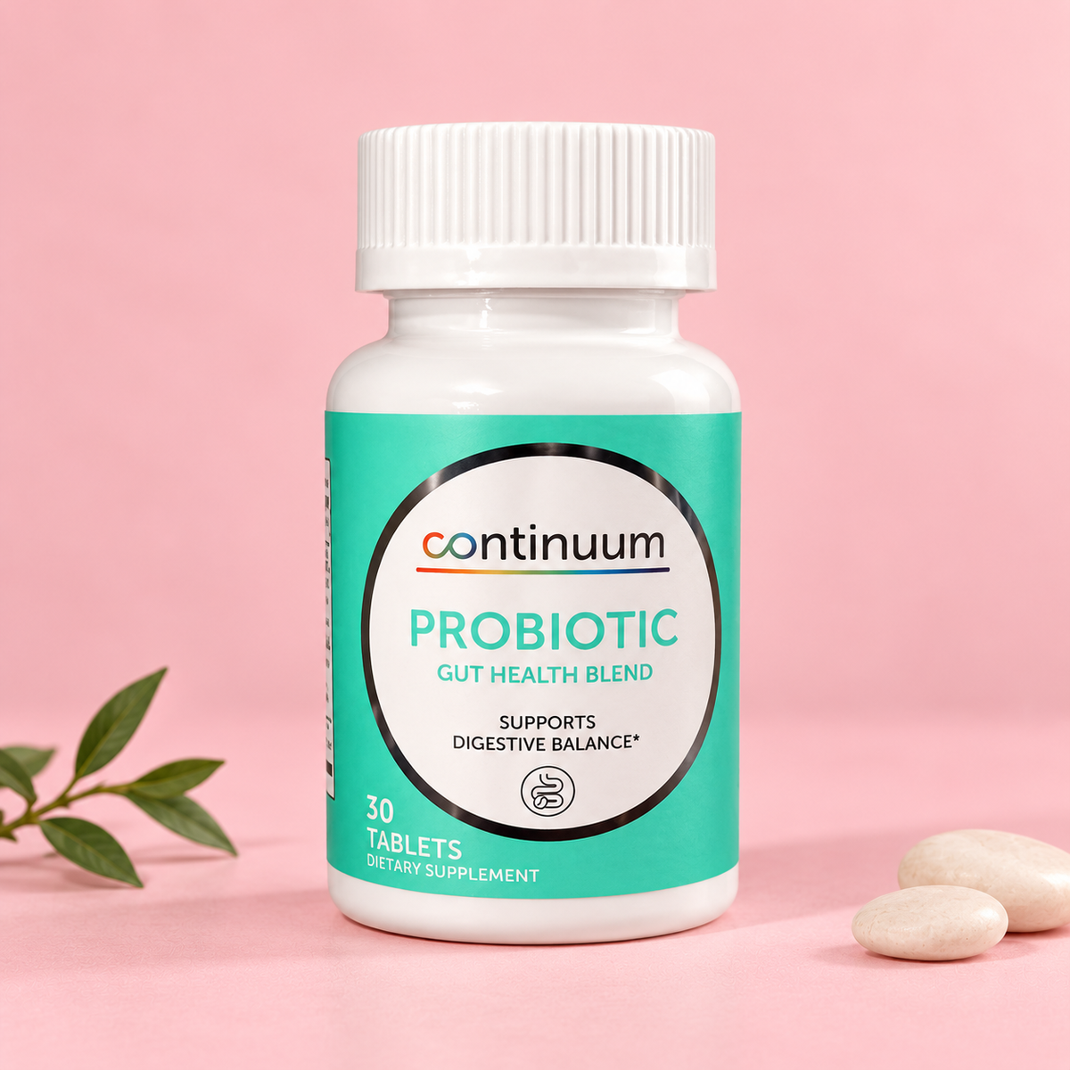 Probióticos Continuum — 30 tabletas